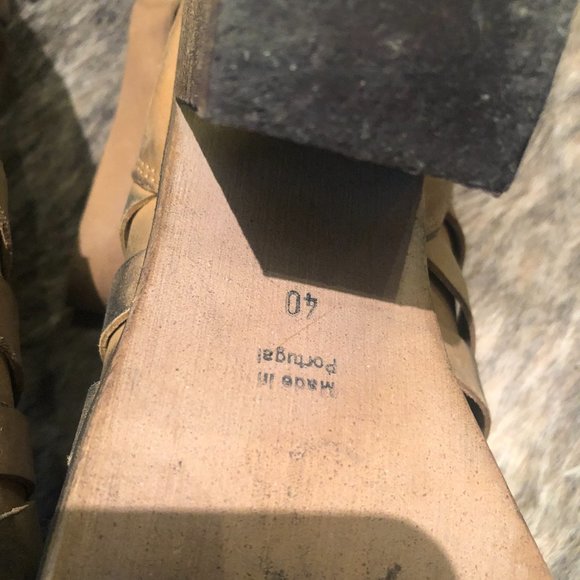 Free People Boot Bootie Terracotta Brown Hybrid Strappy Leather Distressed - Picture 5 of 10